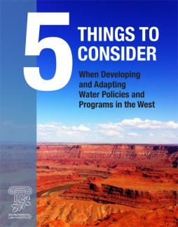 Five Things to Consider When Developing and Adapting Water Policies and Programs