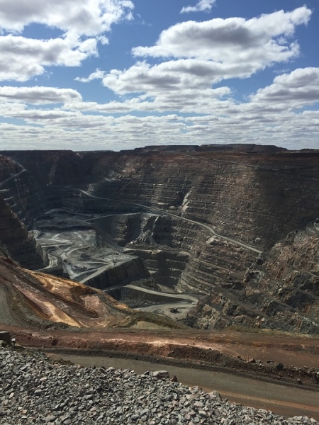 Open pit mining operation