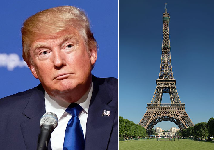 Donald Trump and the Eiffel Tower