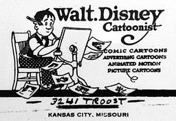 Walt Disney business envelope, circa 1921