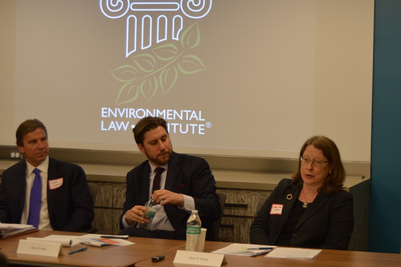 Gwen M. Wright reacts to the 