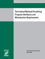 The Federal Wetland Permitting Program: Avoidance and Minimization Requirements