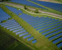 Rows of solar panels