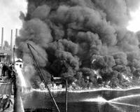 Cuyahoga River in Cleveland, Ohio on fire in 1969