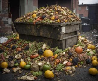 Pile of food waste