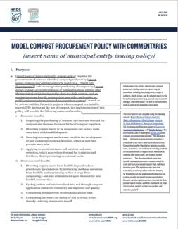 Model Compost Procurement Policy: With Commentaries