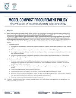Model Compost Procurement Policy