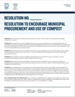 Model Resolution to Encourage Municipal Procurement and Use of Compost 