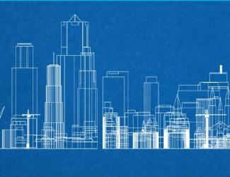 Blueprint of city