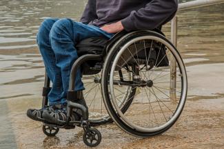 Wheelchair User Next to Water