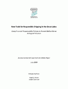New Tools for Responsible Shipping in the Great Lakes: Using Financial Responsib