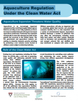 Aquaculture Regulation Under the Clean Water Act