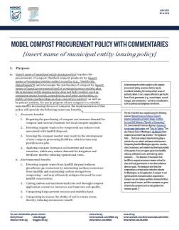 Model Compost Procurement Policy With Commentaries