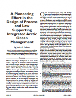 A Pioneering Effort in the Design of Process and Law Supporting Integrated Arcti