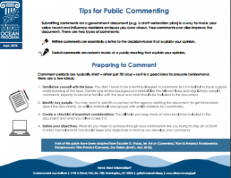 Tips for Public Commenting