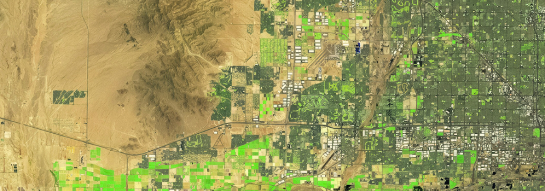 landscape slowly turning into digital / pixelated landscape