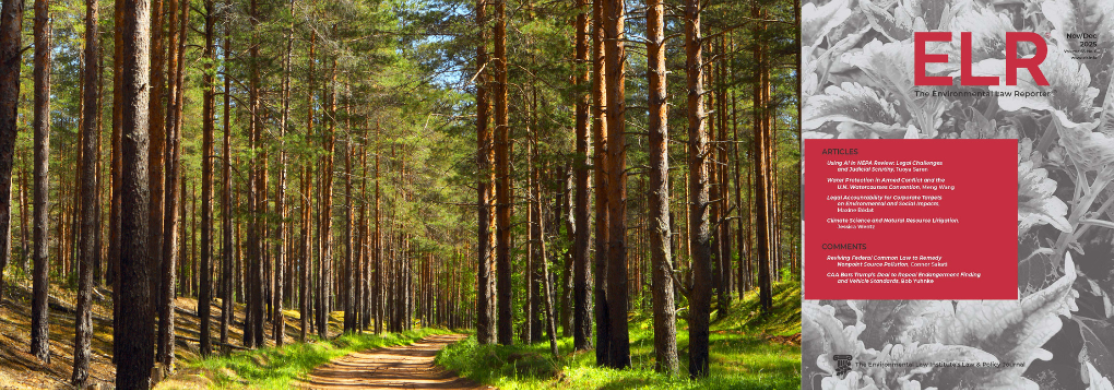 Forest next to cover of Nov/Dec 2025 ELR cover