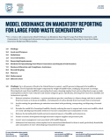 Cover - Model Ordinance on Mandatory Reporting for Large Food Waste Generators - without commentaries