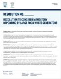 Model Resolution to Consider Mandatory Reporting by Large Food Waste Generators