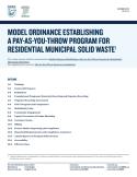 Model Ordinance Establishing a Pay-As-You-Throw Program for Residential Municipal Solid Waste