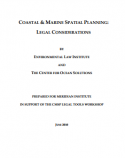 Coastal & Marine Spatial Planning: Legal Considerations