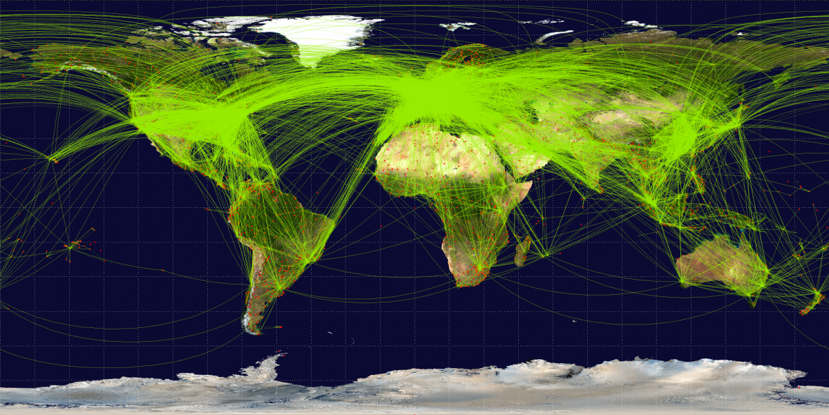 World airline route map, 2009, Jpatokal World airline route map, 2009, Jpatokal